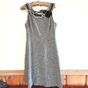 Fiori di Zucca Black and White Dress with Rose